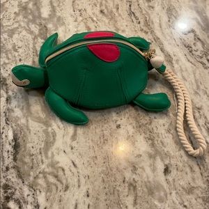 Betsey Johnson turtle wristlet